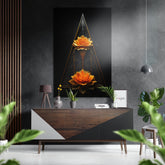 Lotus Brushed Aluminum Dibond Wall Art.